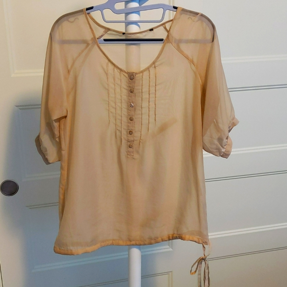 Sheer tan blouse, Bedo, medium